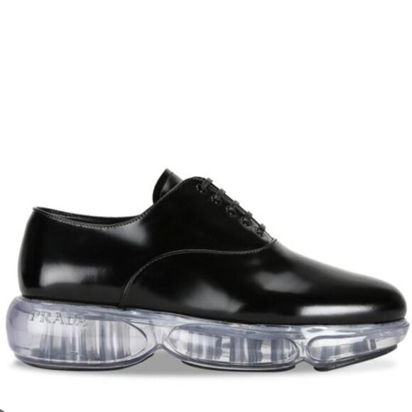 Authentic Prada Lace Up Derby Shoes with Clear Air Sole Size 36 - Picture 1 of 16